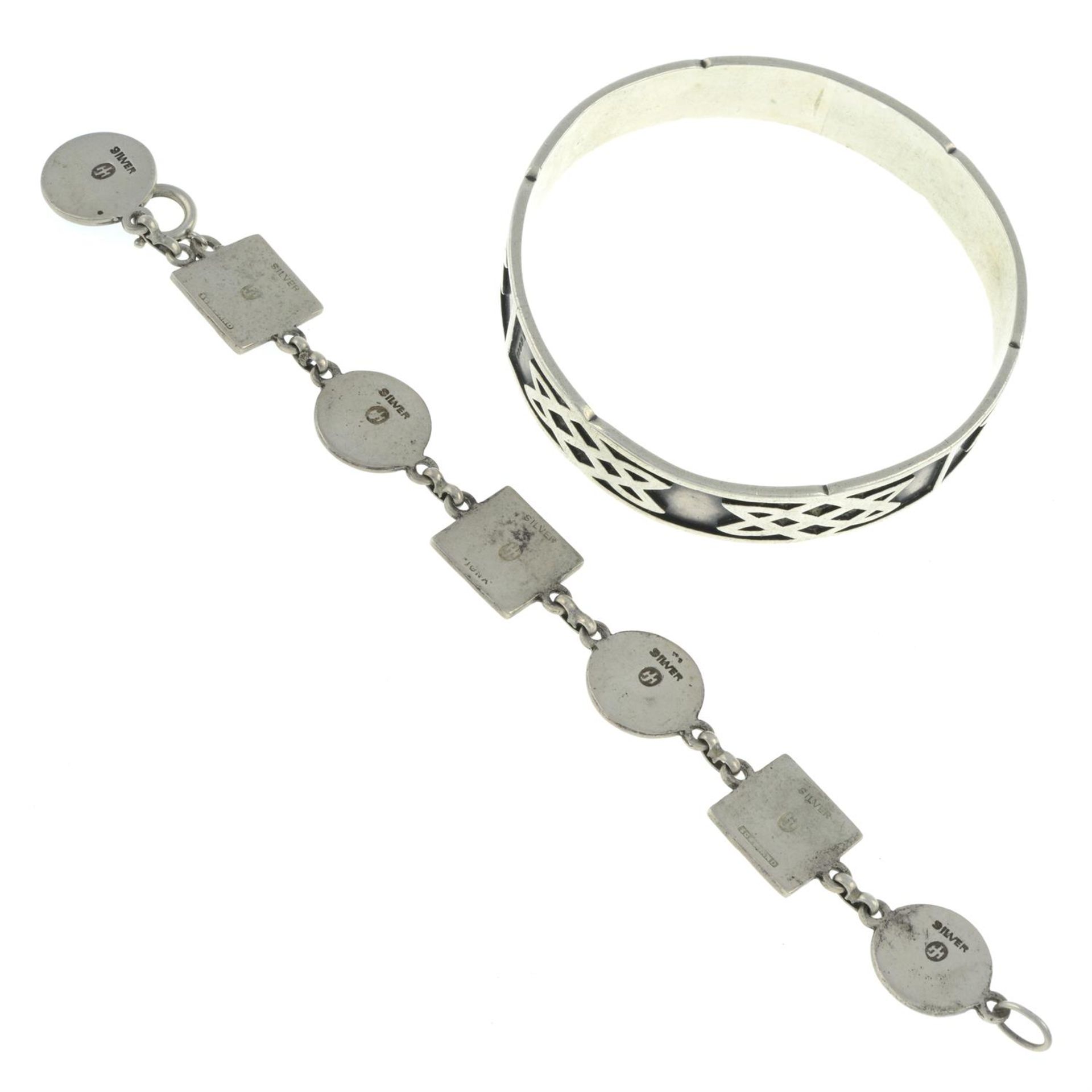 Bracelet by John Hart & silver bangle - Image 2 of 2