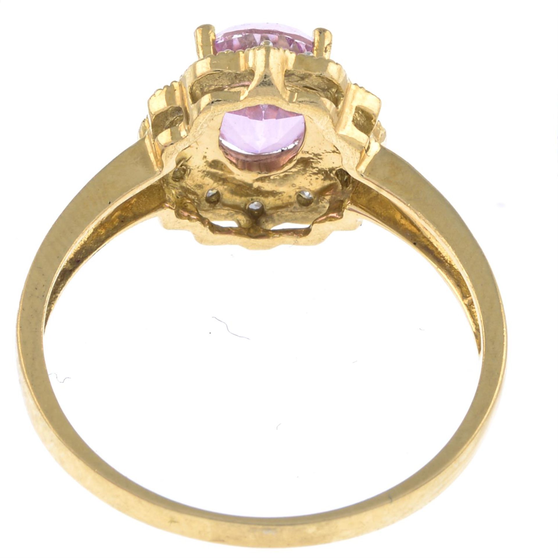 18ct gold coated topaz & diamond ring - Image 2 of 2