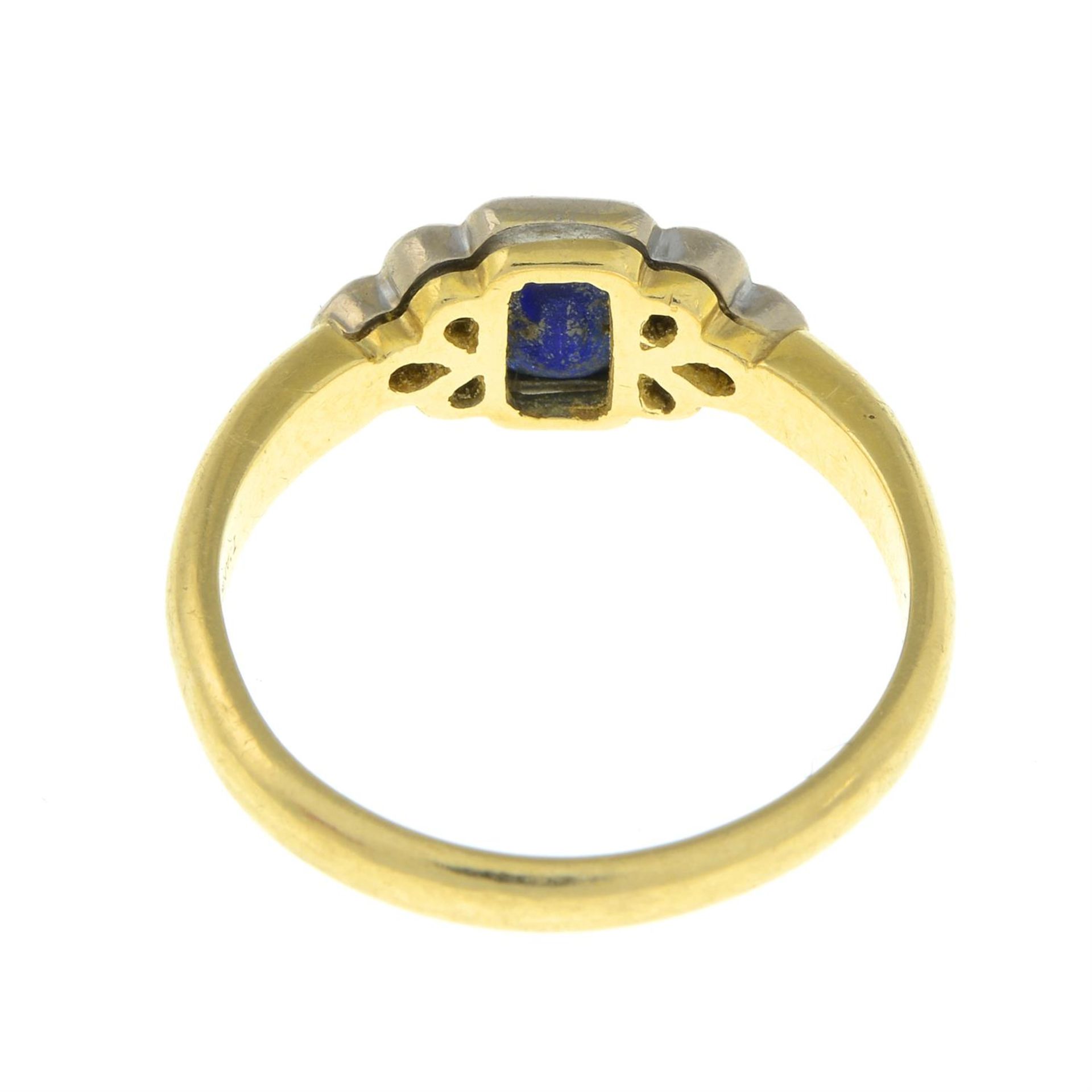 18ct gold sapphire & diamond ring - Image 2 of 2