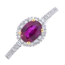 18ct gold ruby & diamond ring, by Picchiotti