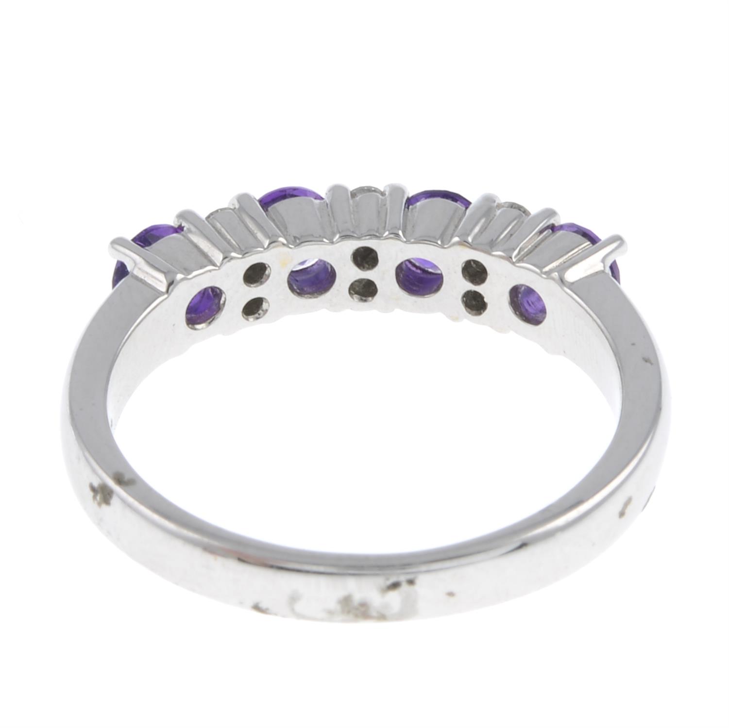 18ct gold amethyst & diamond ring - Image 2 of 2