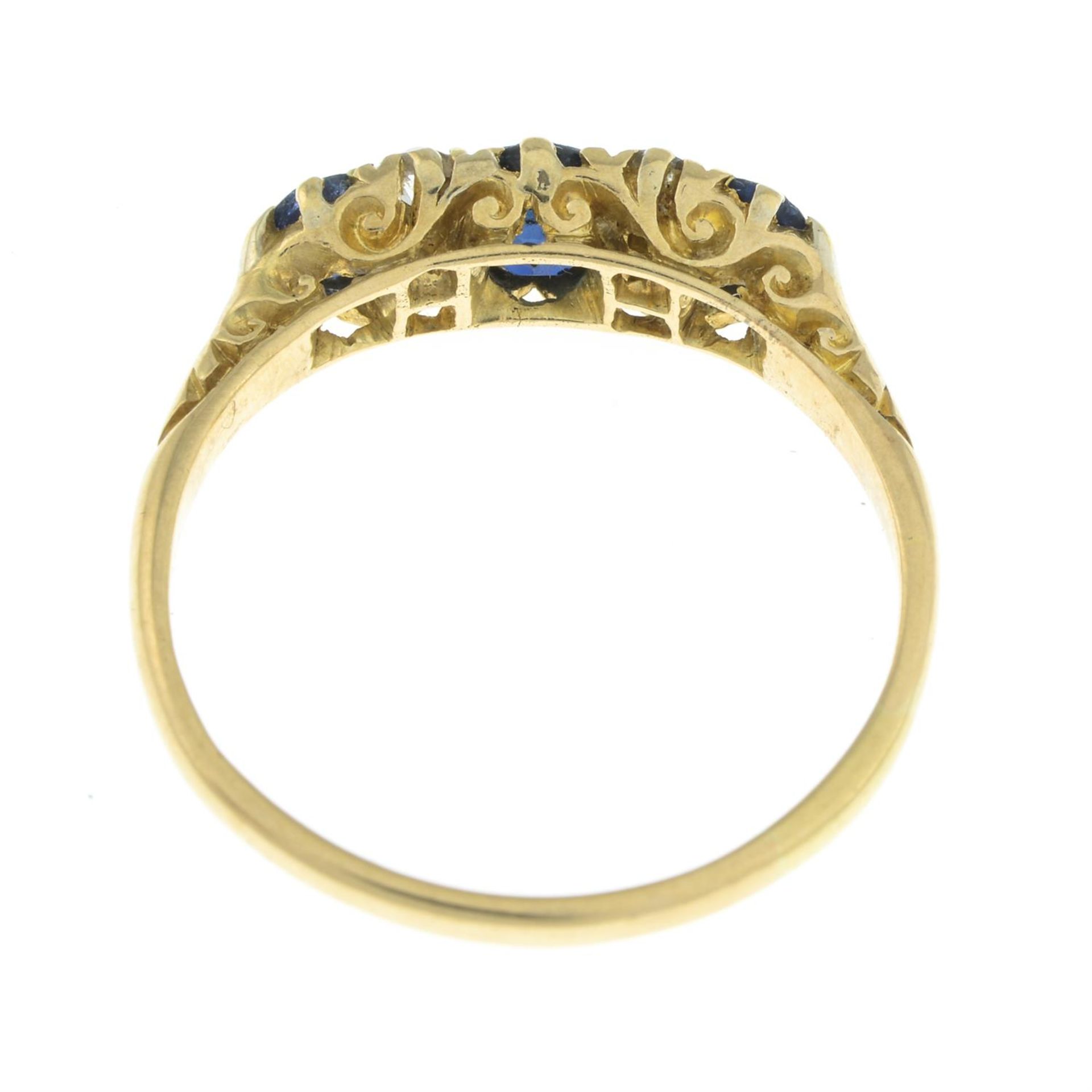 Early 20th century 18ct gold sapphire & diamond ring - Image 2 of 2