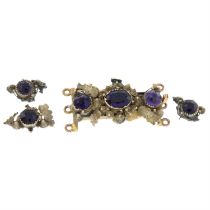 Victorian amethyst clasp & jewellery components