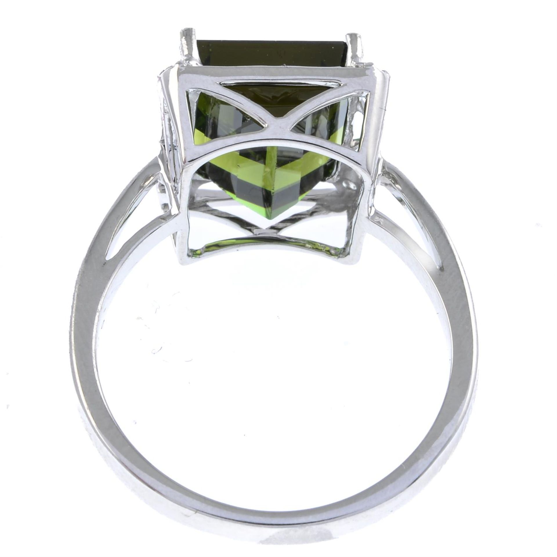 Tourmaline & diamond ring - Image 2 of 2