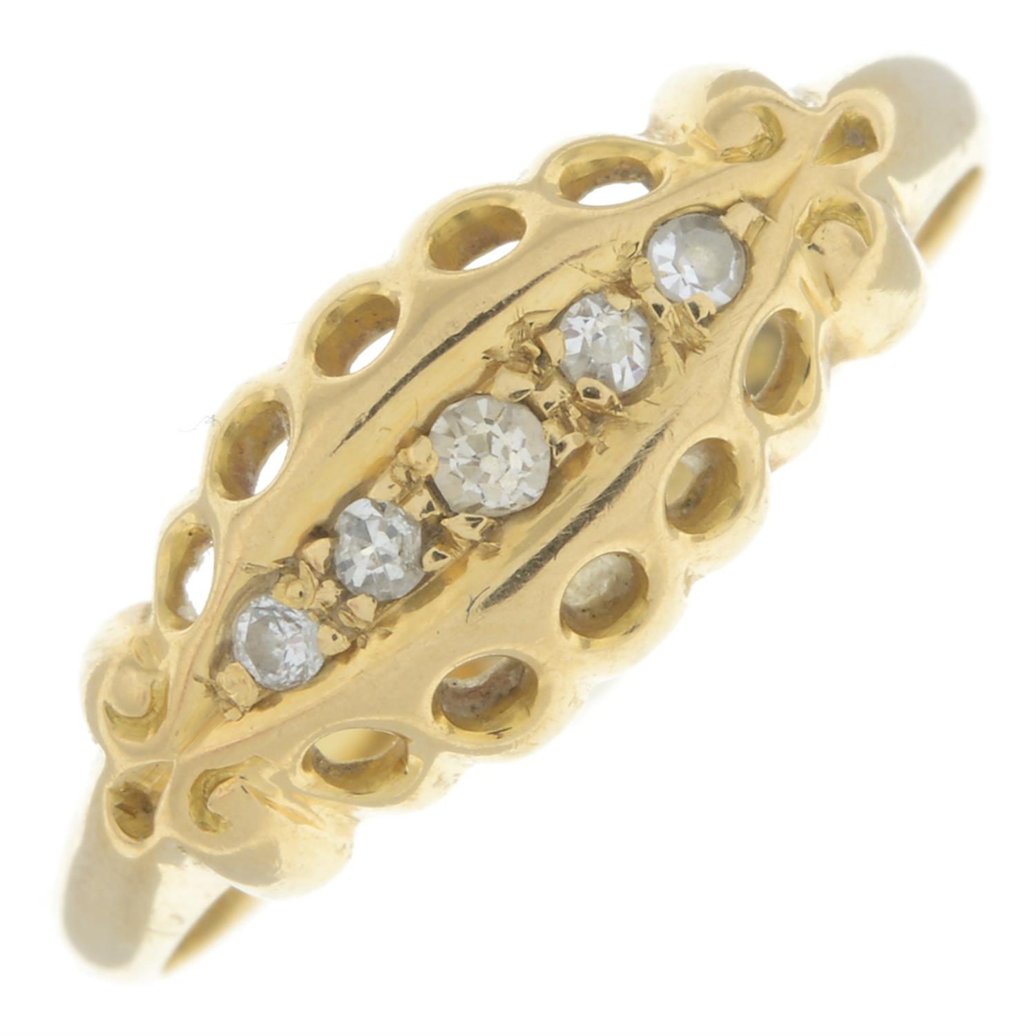 Early 20th century diamond five-stone ring