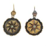 Victorian gold emerald earrings