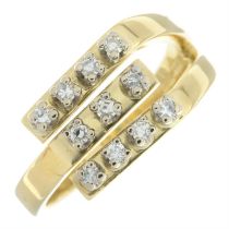 18ct gold diamond openwork ring