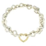 bi-colour heart-shape link bracelet, by Tiffany & Co.