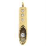 18ct gold diamond pendant, Cropp & Farr