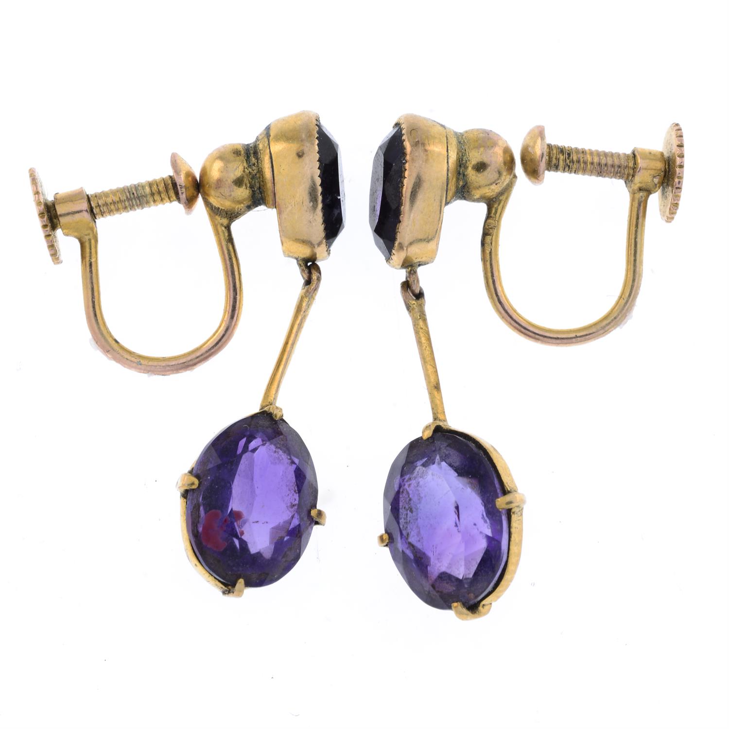 Amethyst earrings - Image 2 of 2