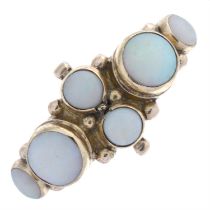 9ct gold opal cabochon dress ring