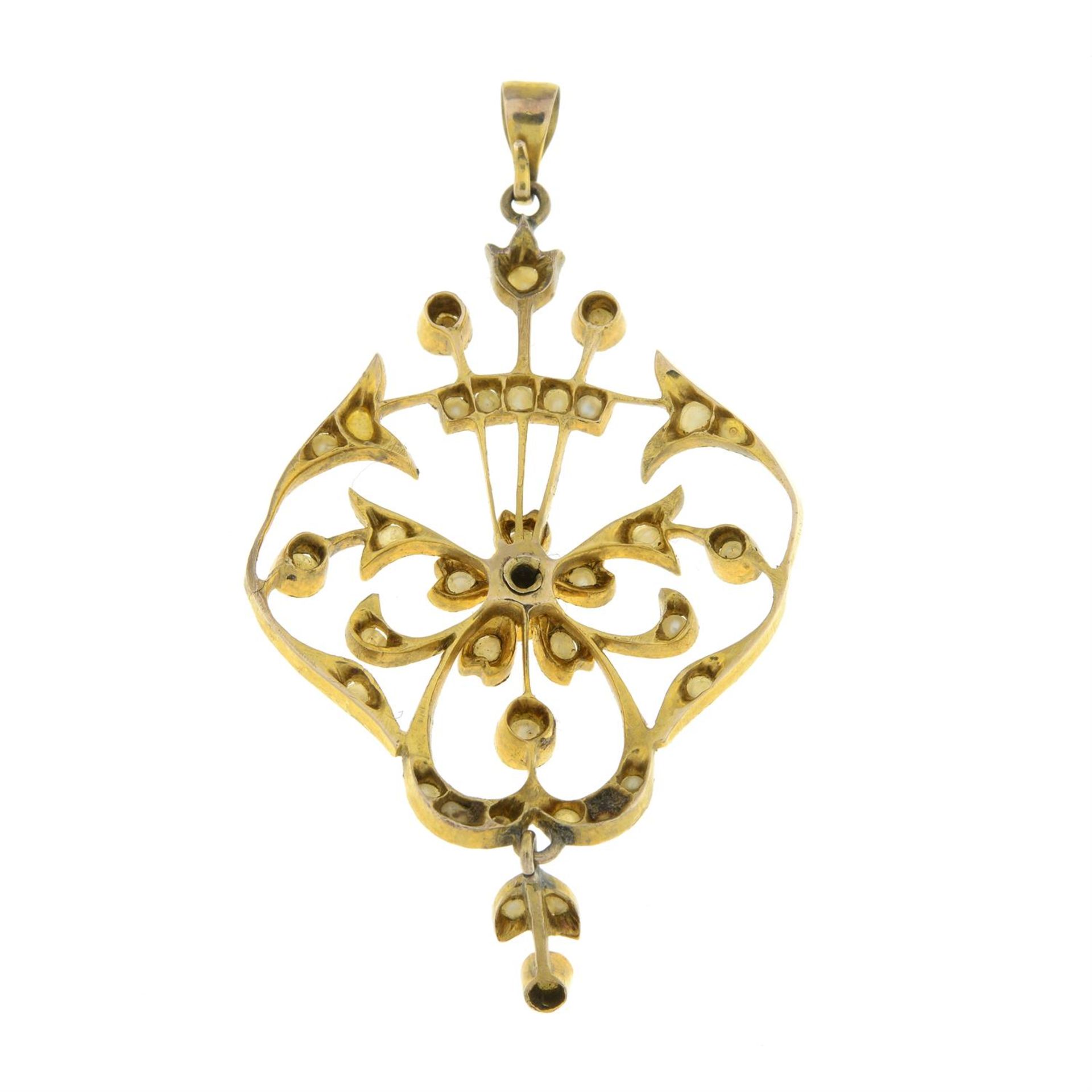 Victorian split pearl pendant - Image 2 of 2