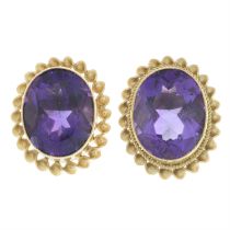 9ct gold amethyst earrings