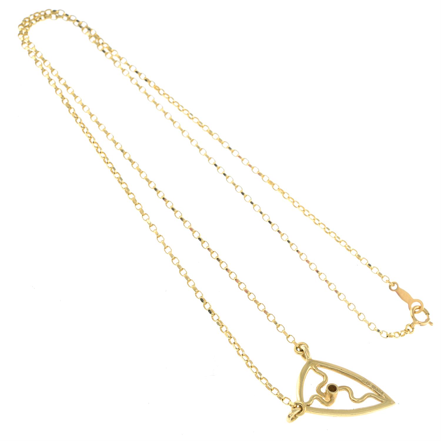 18ct gold diamond necklace - Image 2 of 2