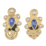 18ct gold sapphire & diamond earrings