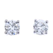 18ct gold diamond single-stone earrings