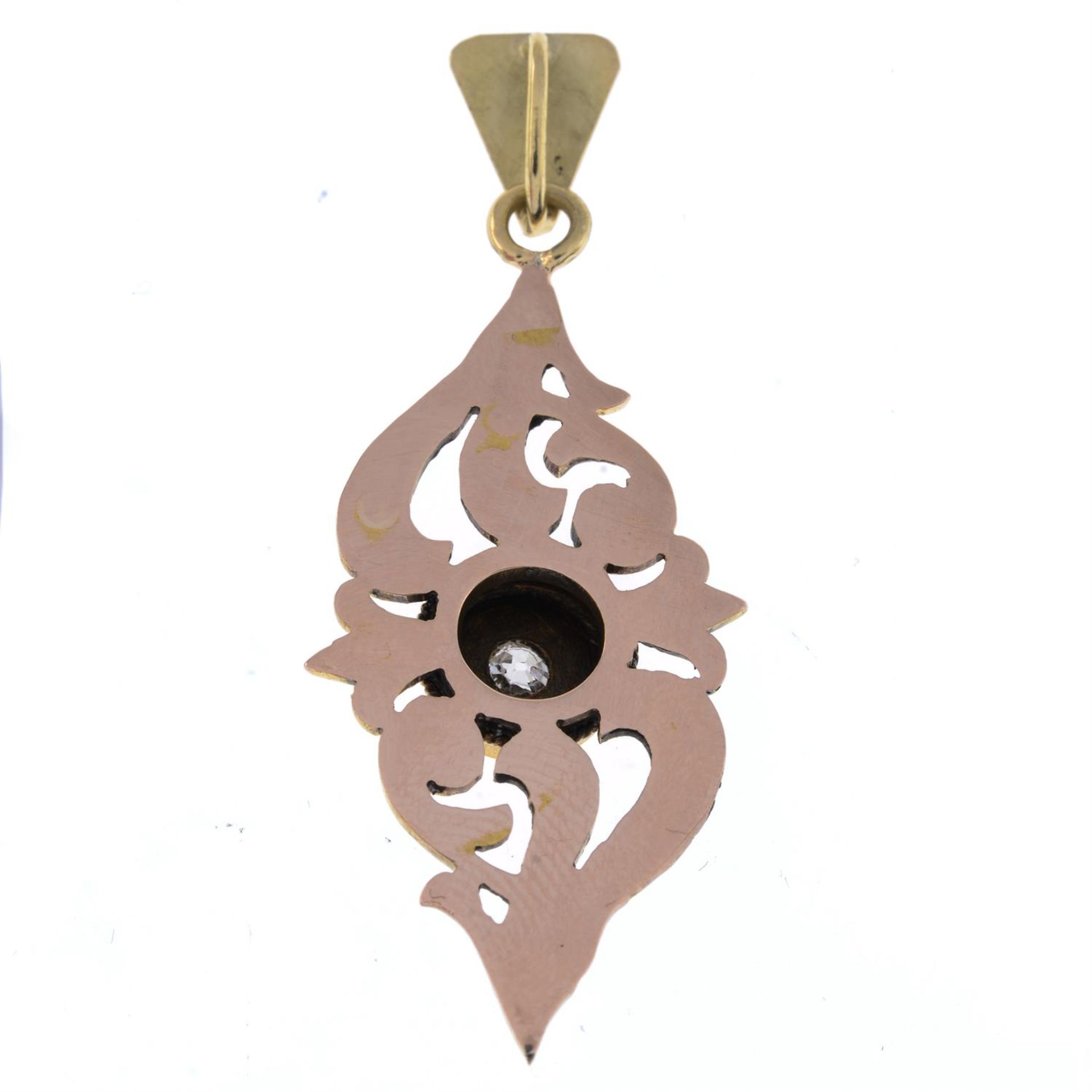 Victorian diamond & split pearl pendant - Image 2 of 2