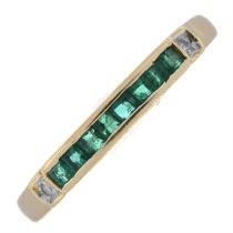 Emerald & diamond eternity ring