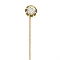 Early 20th century old-cut diamond stick pin