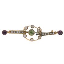 Early 20th century gem brooch, AF