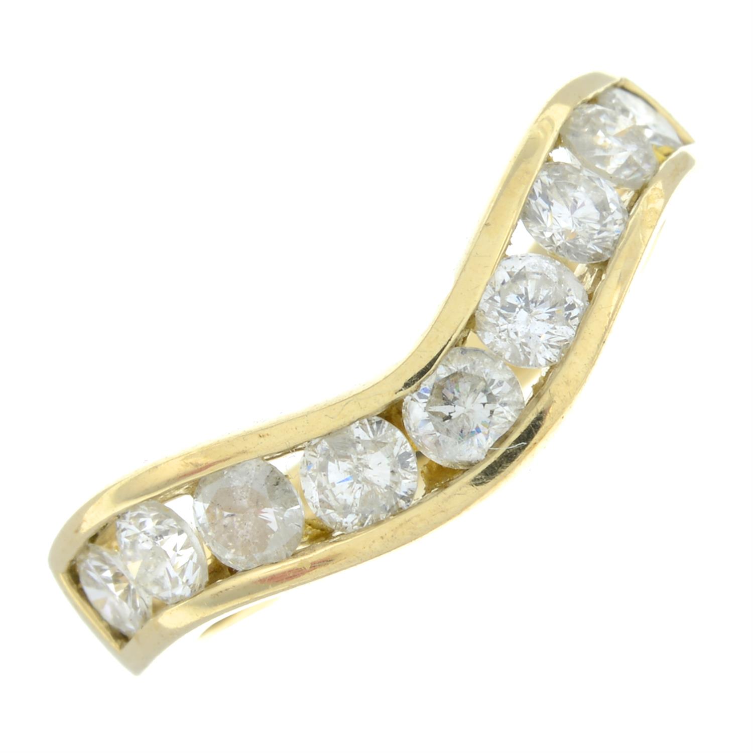 9ct gold diamond half eternity ring