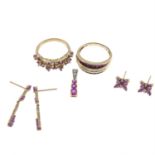 Selection of ruby & diamond jewellery