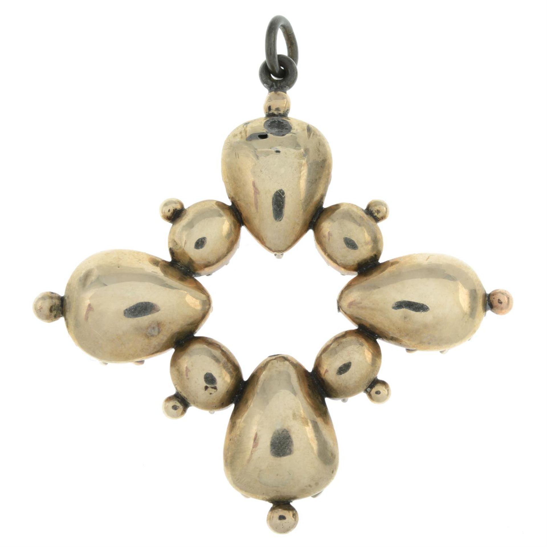 Georgian gold cased amethyst pendant - Image 2 of 2