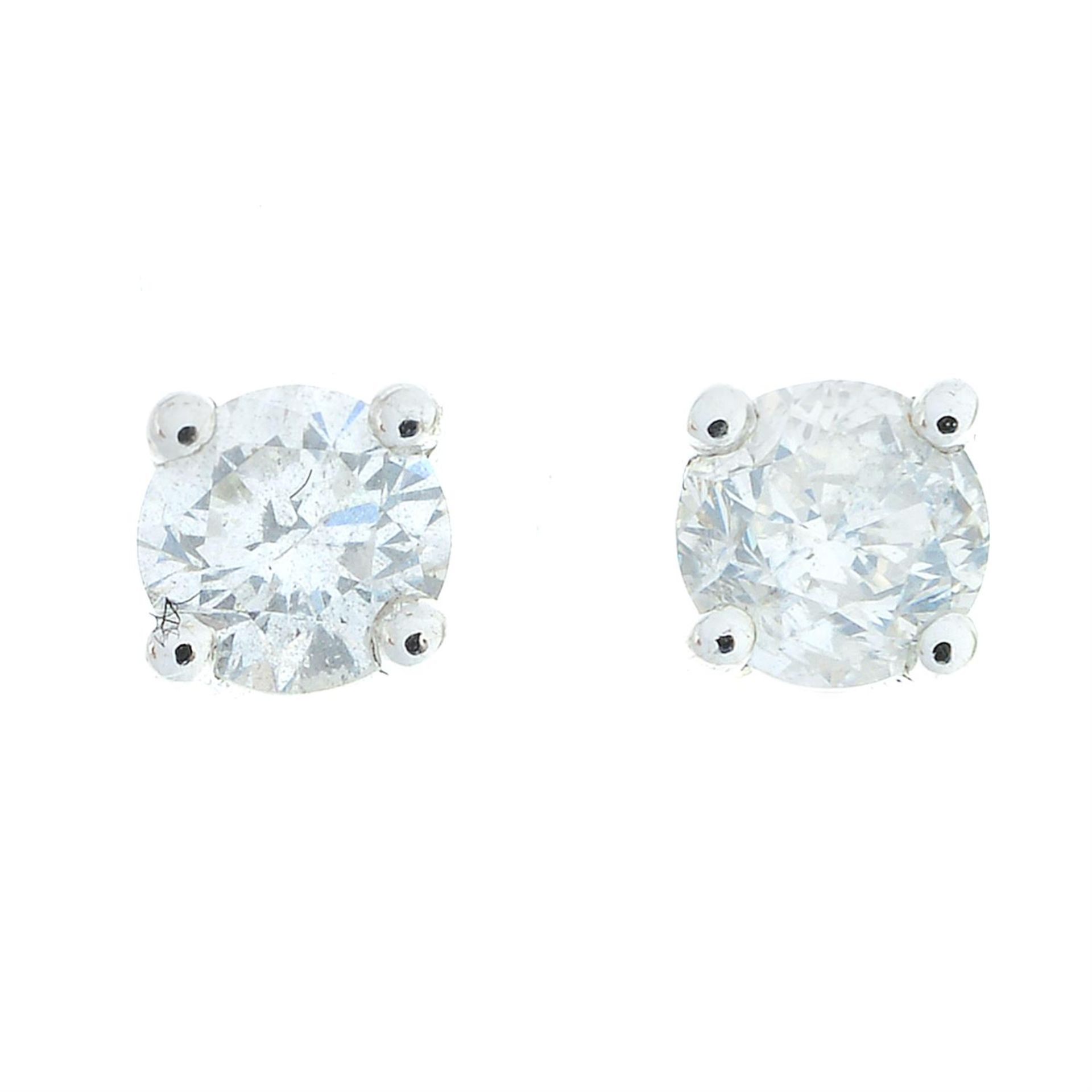 Diamond single-stone earrings