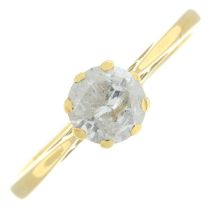 18ct gold diamond single-stone ring