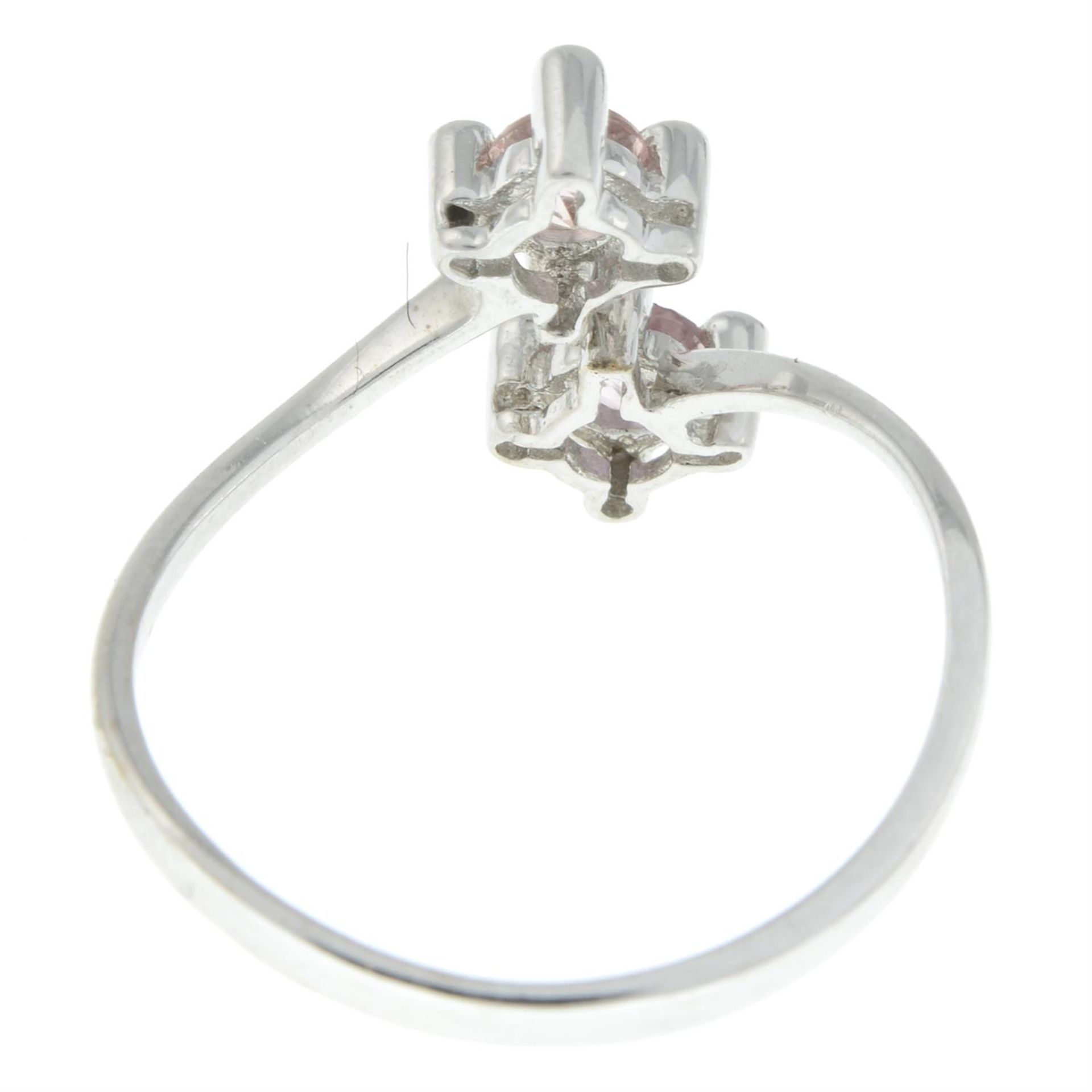 Pink Tourmaline & diamond dress ring - Image 2 of 2