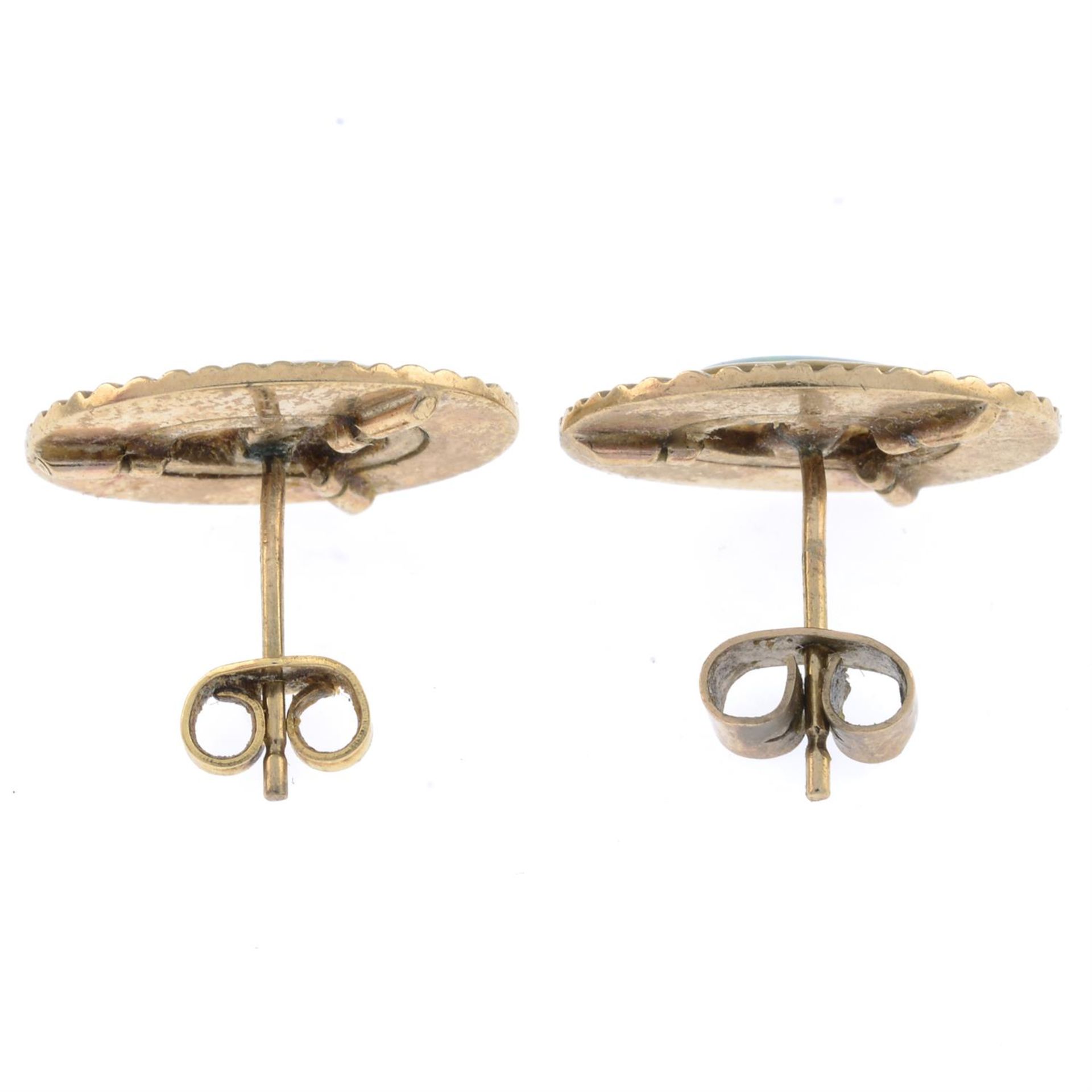 Opal stud earrings - Image 2 of 2