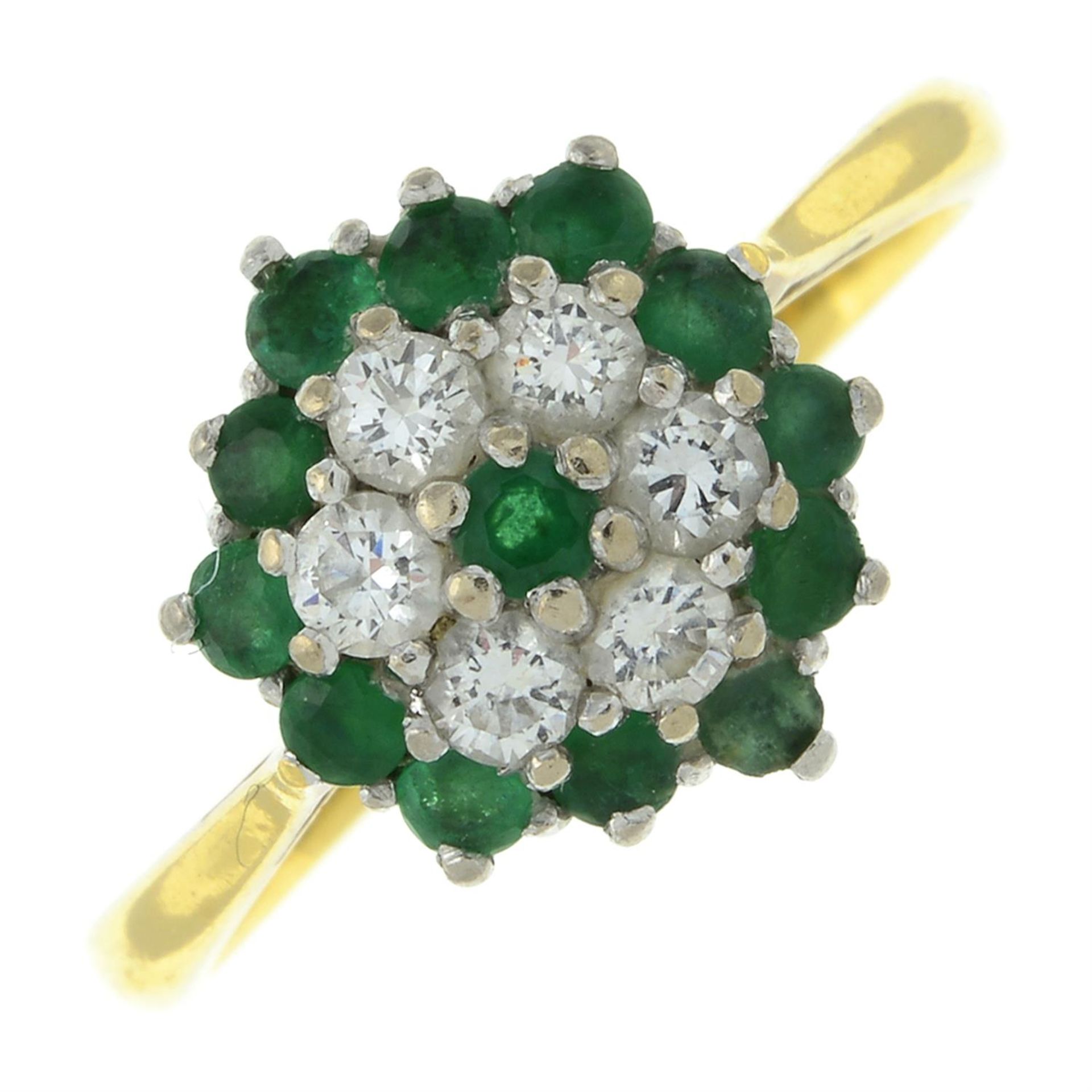Gem floral cluster ring