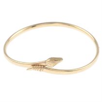 9ct gold snake bangle