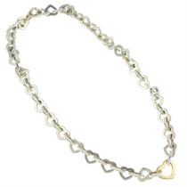 Bi-colour heart-shape link necklace, by Tiffany & Co.