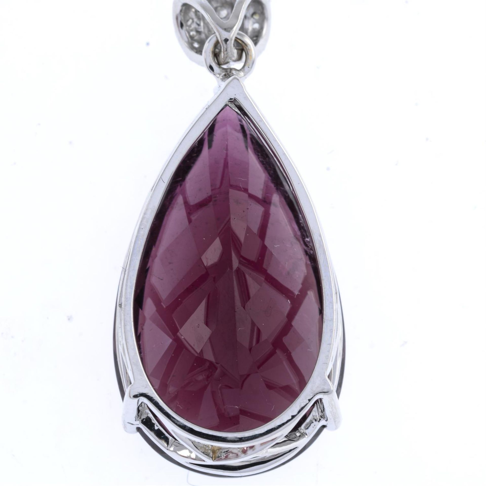 Tourmaline & diamond pendant - Image 2 of 2