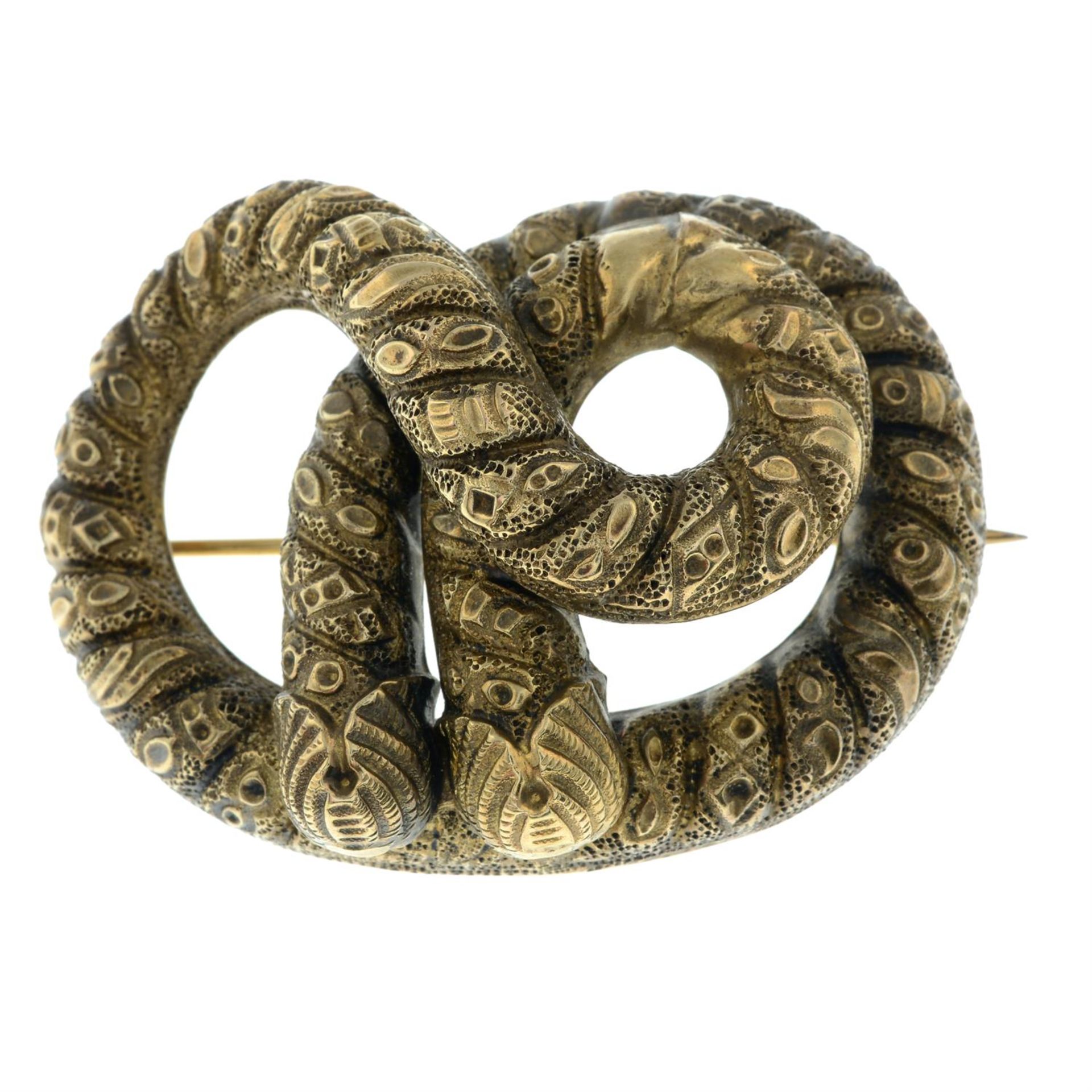 Victorian twisted rope brooch