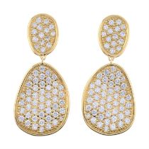 Gold 'Lunaria Alta' diamond earrings, Marco Bicego