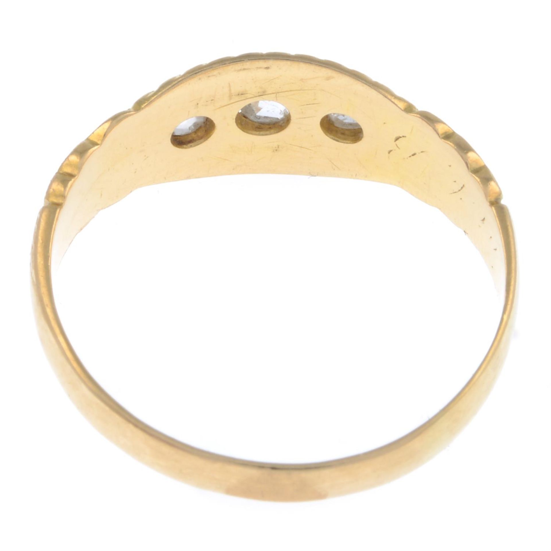 Victorian 18ct gold diamond ring - Image 2 of 2