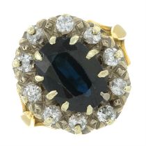 18ct gold sapphire & diamond ring