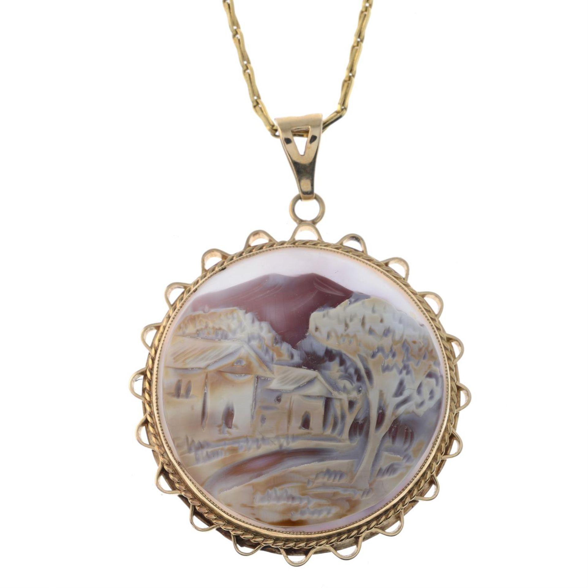 Cameo pendant, with chain