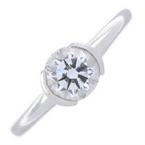 Platinum diamond ring, by Boodles
