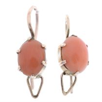 Early 20th century coral earrings