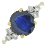 18ct gold sapphire & diamond ring