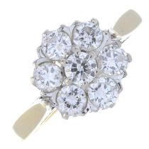 18ct gold diamond cluster ring