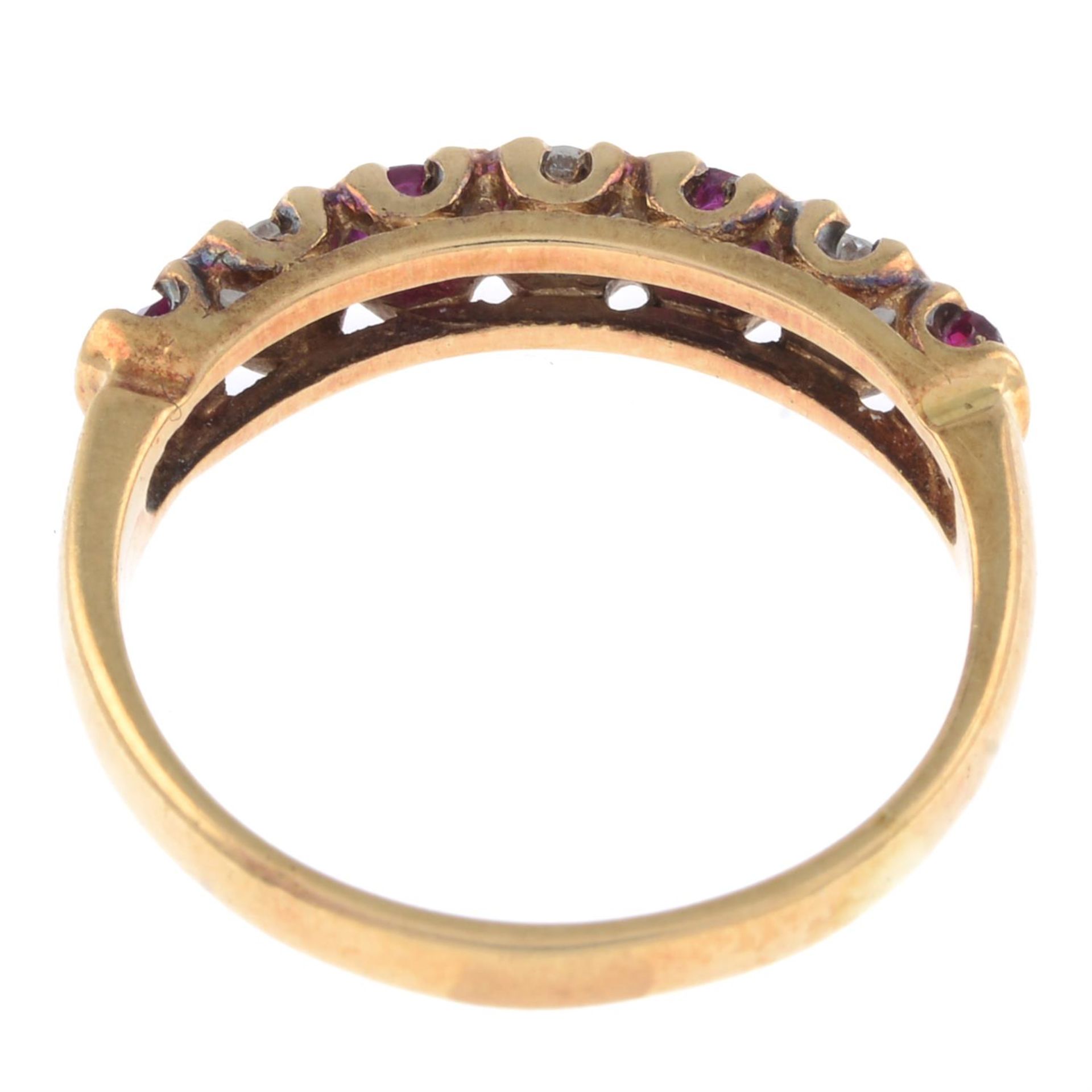 Ruby & diamond eternity ring - Image 2 of 2