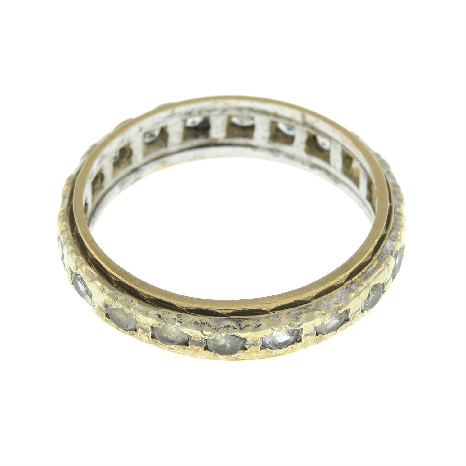 Colourless gem band ring - Image 2 of 2