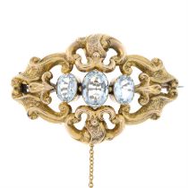 Victorian aquamarine brooch