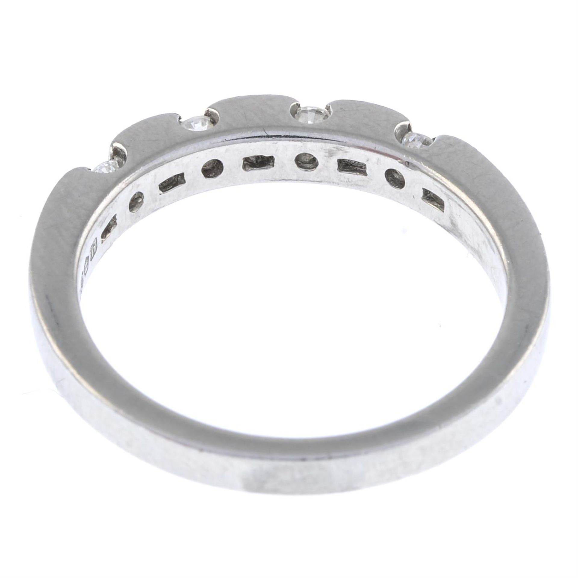 Platinum diamond half eternity ring - Image 2 of 2