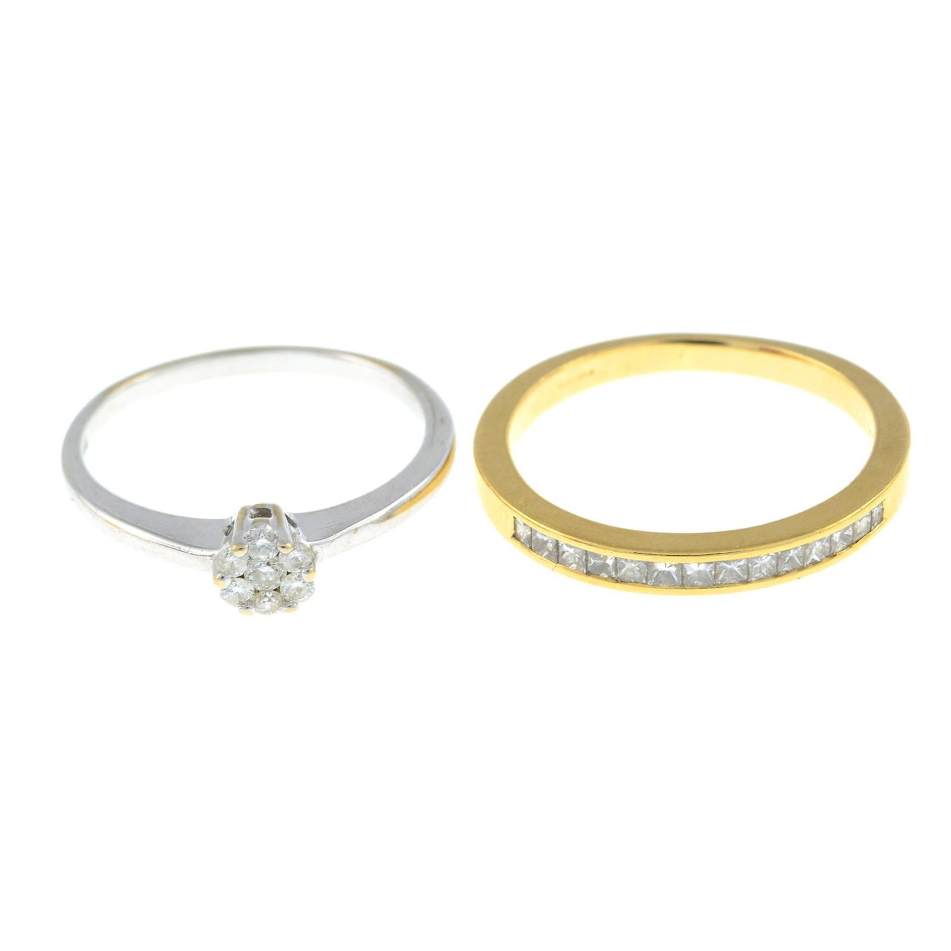 Two diamond rings