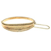 9ct gold bangle, Smith & Pepper